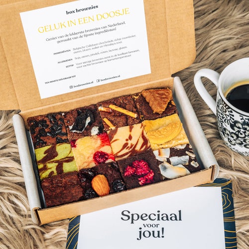 BOX BROWNIES - Met wie deel jij deze heerlijke brownies?
