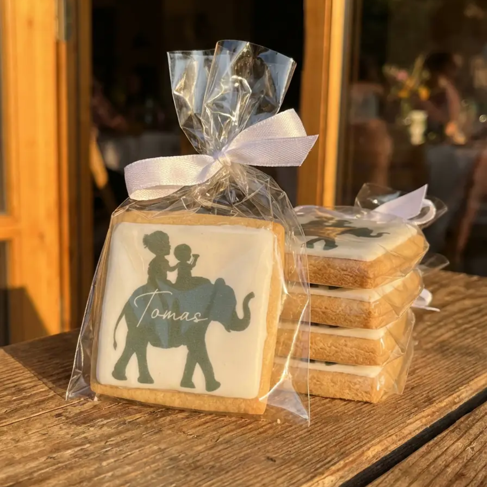 10 stuks - Koekjes met Tekst - Diverse vormen en kleuren