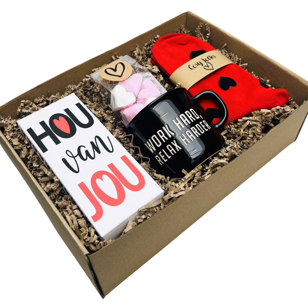 Valentijn cadeaupakket voor hem - Hou van jou