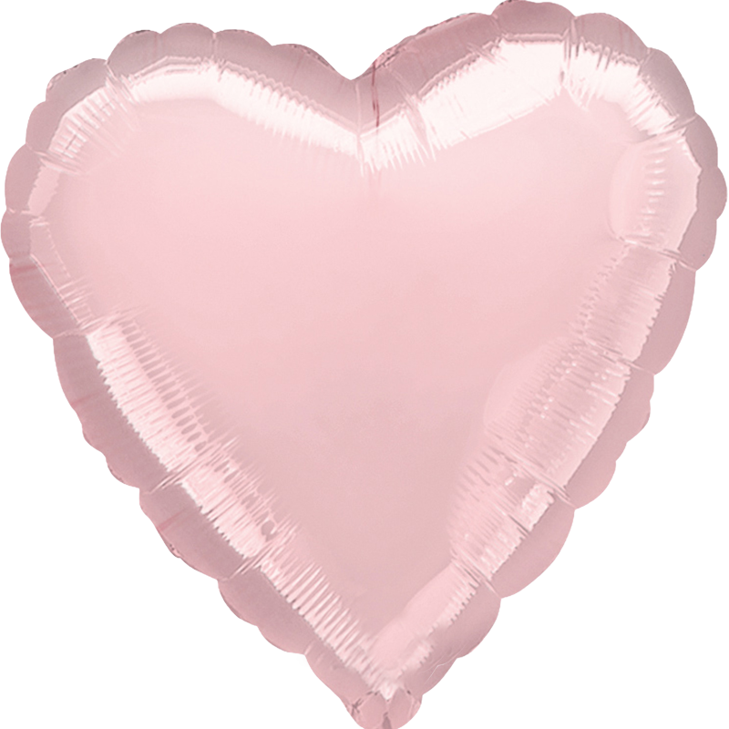 Ballon hart metallic pearl Pastel pink