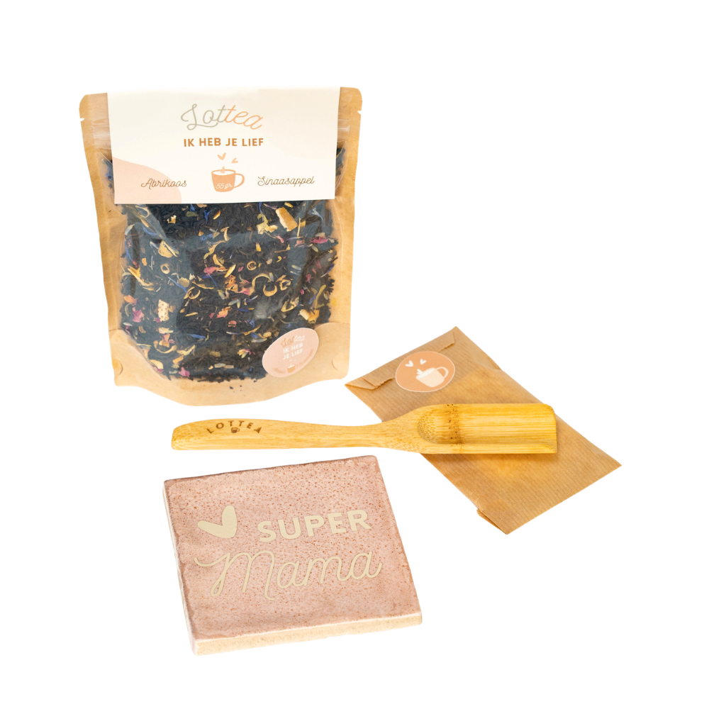 Giftset Tegeltje ‘Super Mama’
