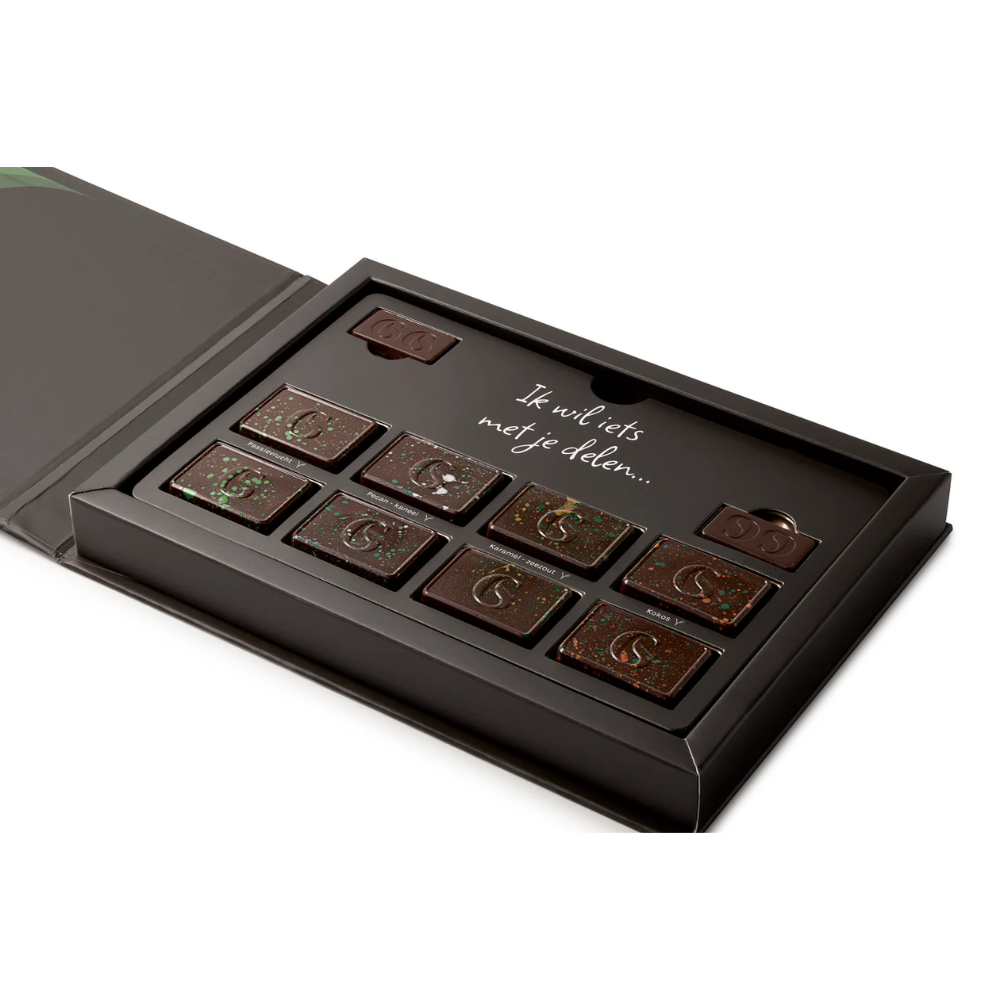 Het groene geluk - chocolade brievenbuscadeau