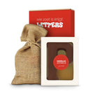 Chocoladeletter P in Jute Zak - 135 gram - Puur