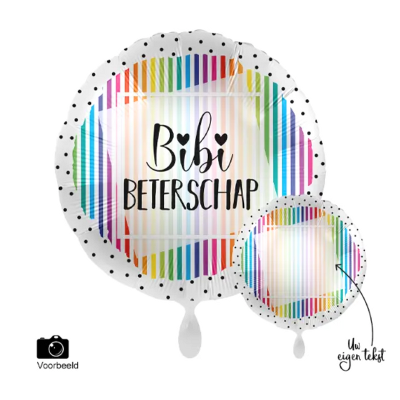 Ballon Regenboog met eigen tekst