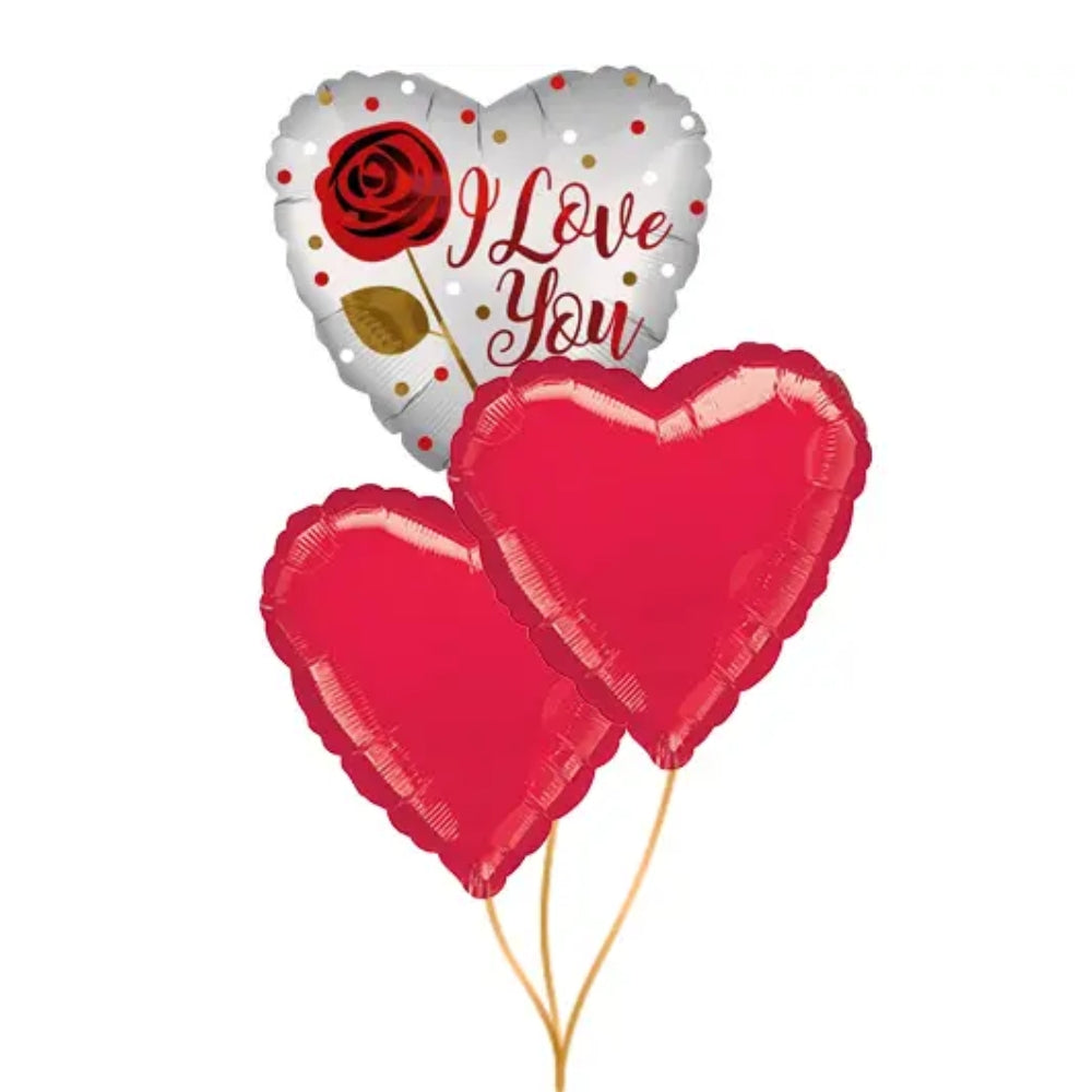Ballonnentros Love You met 3 ballonnen