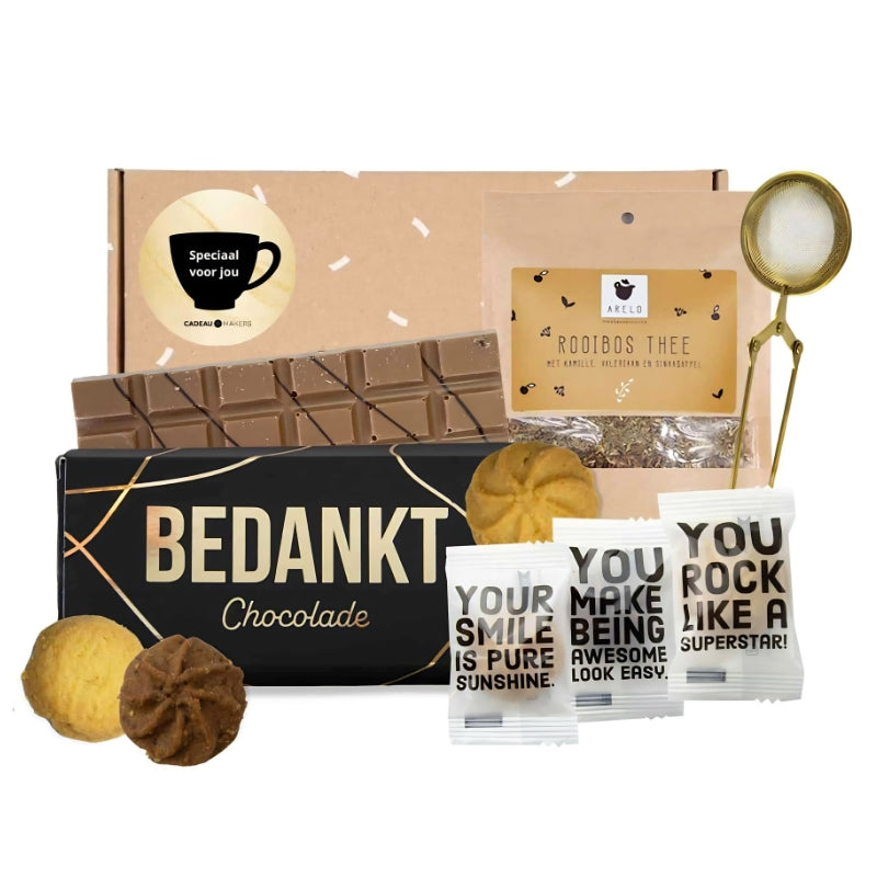 Bedankt brievenbuspakket | Thee & chocolade