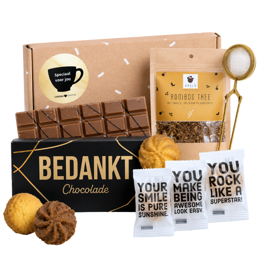 Bedankt brievenbuspakket | Thee & chocolade