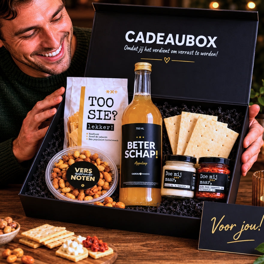 Beterschap | Appelsap + snacks in cadeaubox - The Tastery