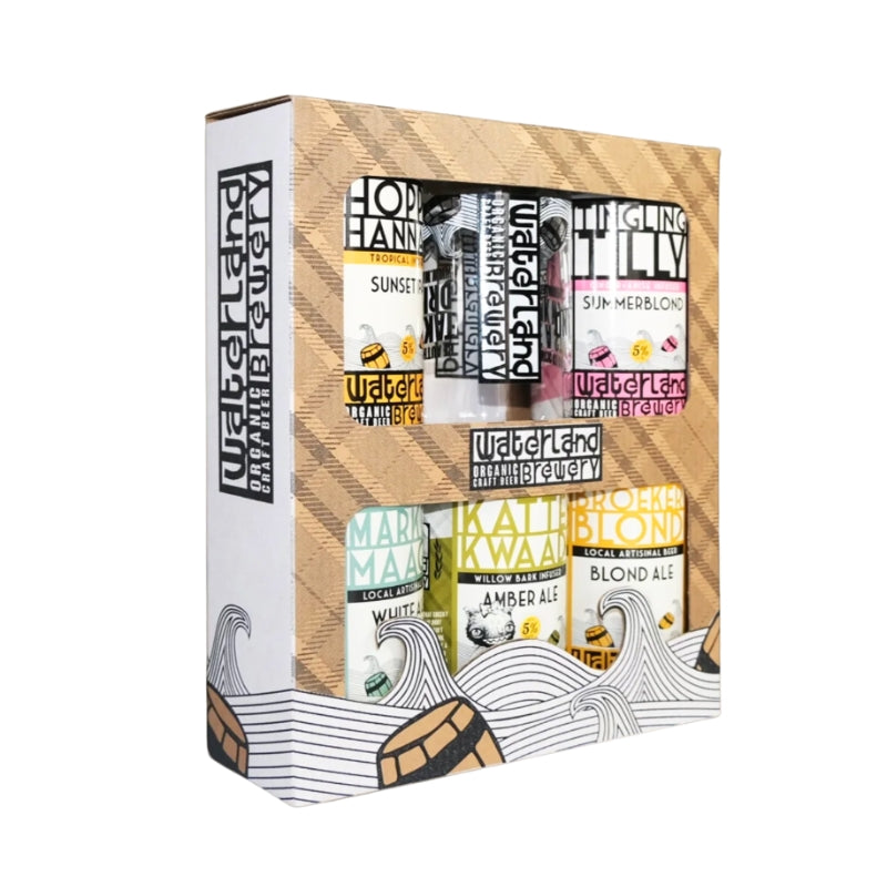 Giftbox 5-pack met glas - Bierproeverij