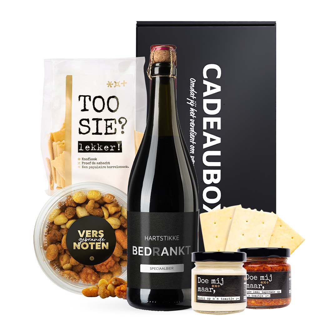 Bedankt bierpakket | Cadeaubox Bedrankt bier + snacks