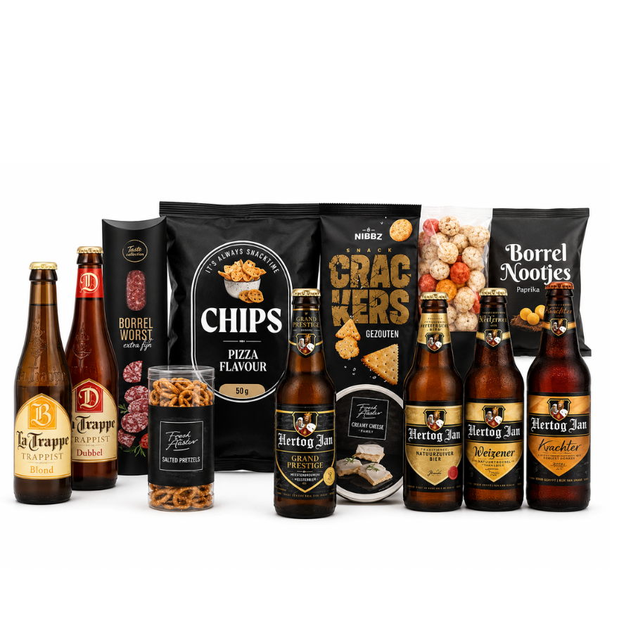 Bier proeverij Kerstpakket – Speciaalbier & Borrelhapjes