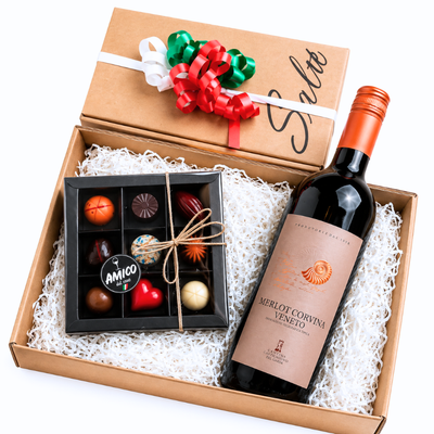 Bonbons & Wijn (keuze uit witte of rode wijn of prosecco)