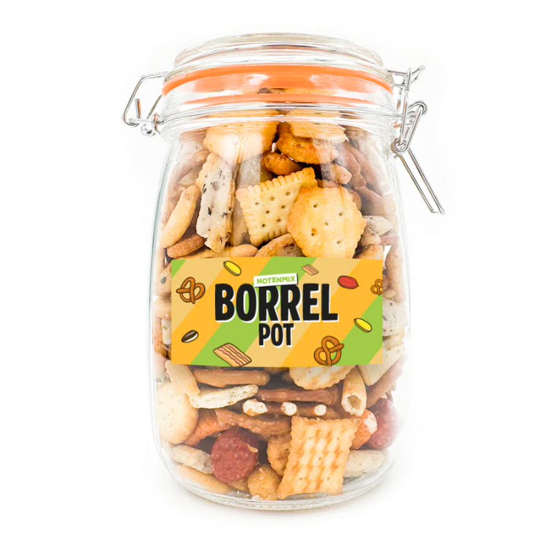 Snoeppot weck "Borrelpot" borrelmix