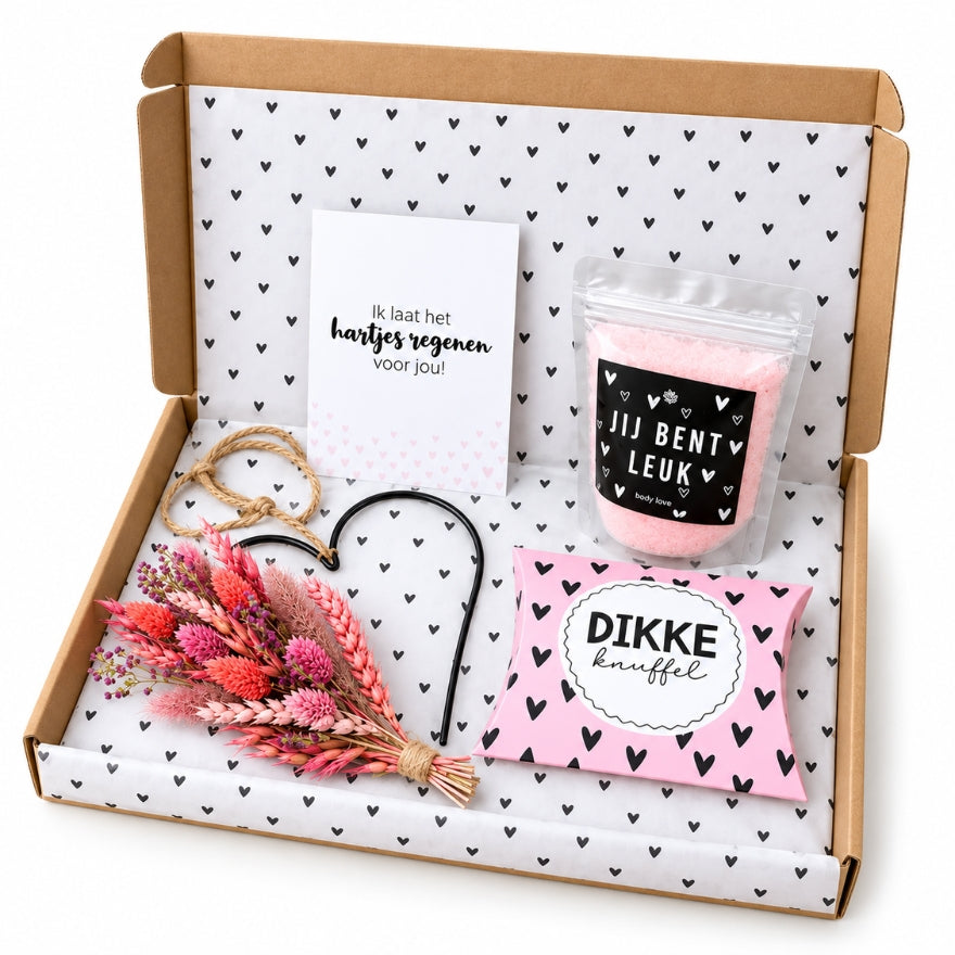Brievenbuscadeautje Roze hart