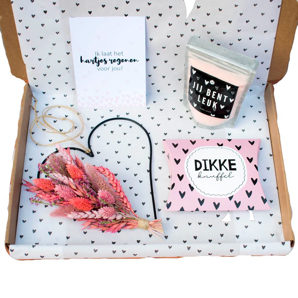 Brievenbuscadeautje Roze hart