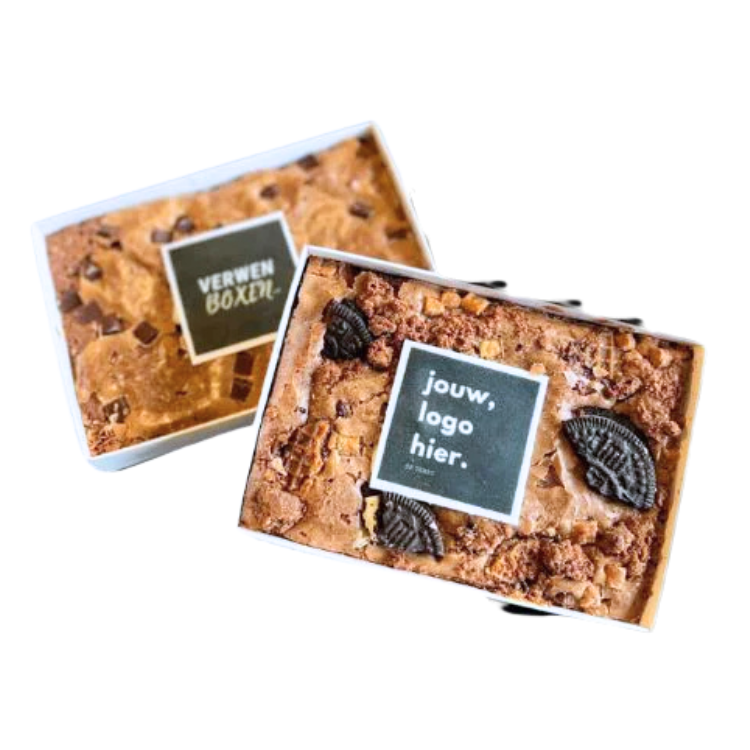 Brownies met Logo op Tekst (sweetbox)