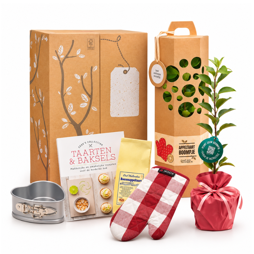 Cadeaupakket Appeltaart boompje met bakpakket