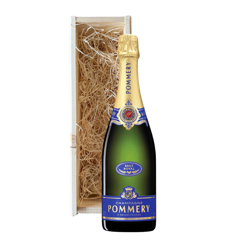 Pommery Champagne met wijnkist