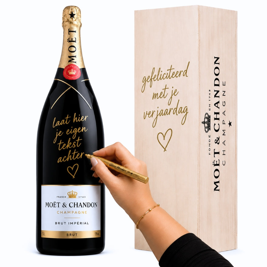 Moët Chandon (0,75l) - Met gouden boodschap op champagnefles
