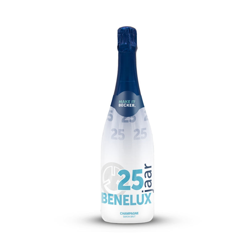 Fles Champagne met eigen ontwerp