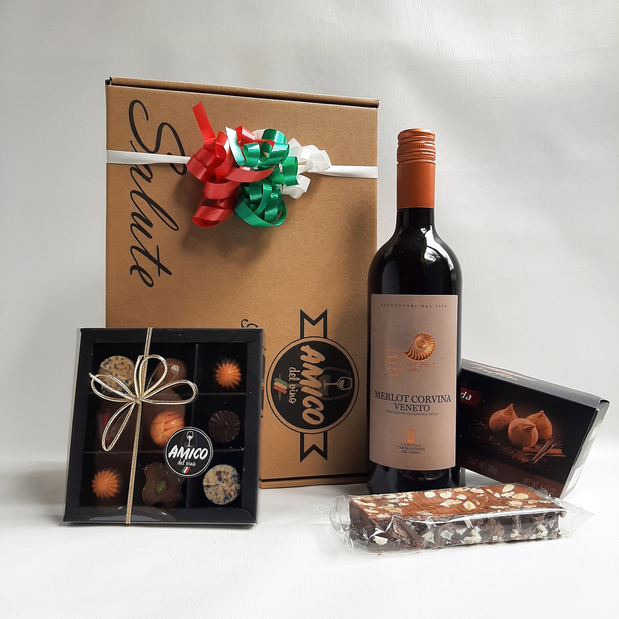 Chocolade & Wijn (keuze uit witte of rode wijn of prosecco)