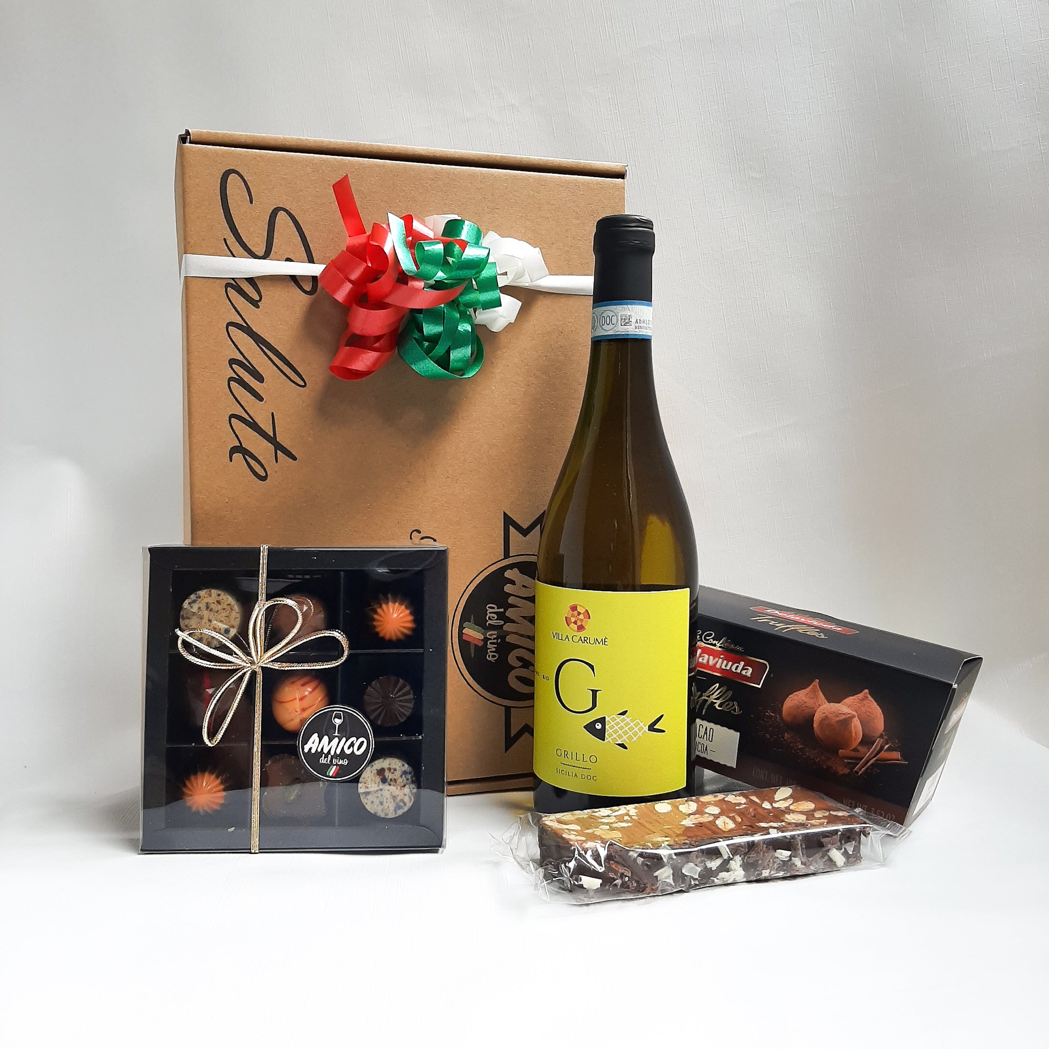 Chocolade & Wijn (keuze uit witte of rode wijn of prosecco)