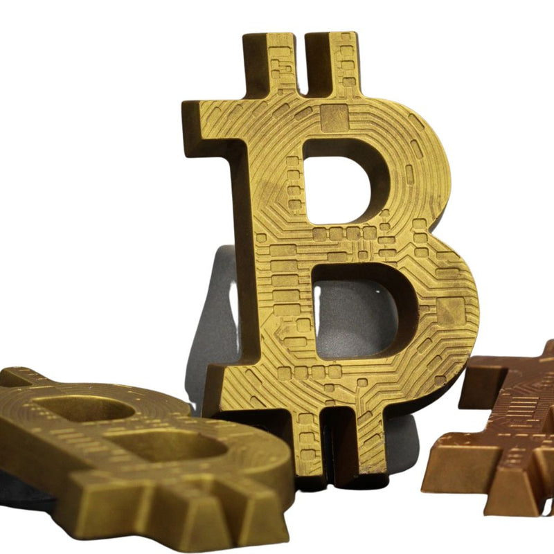 Bitcoin chocoladeletter goud MELK