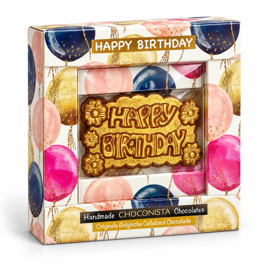Happy Birthday Chocolade – Gouden Verjaardagscadeau