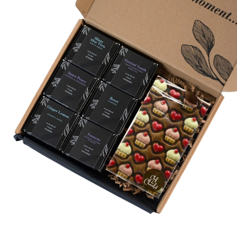 Zen Tea & Choco Cupcake Box Theepakket Cadeau