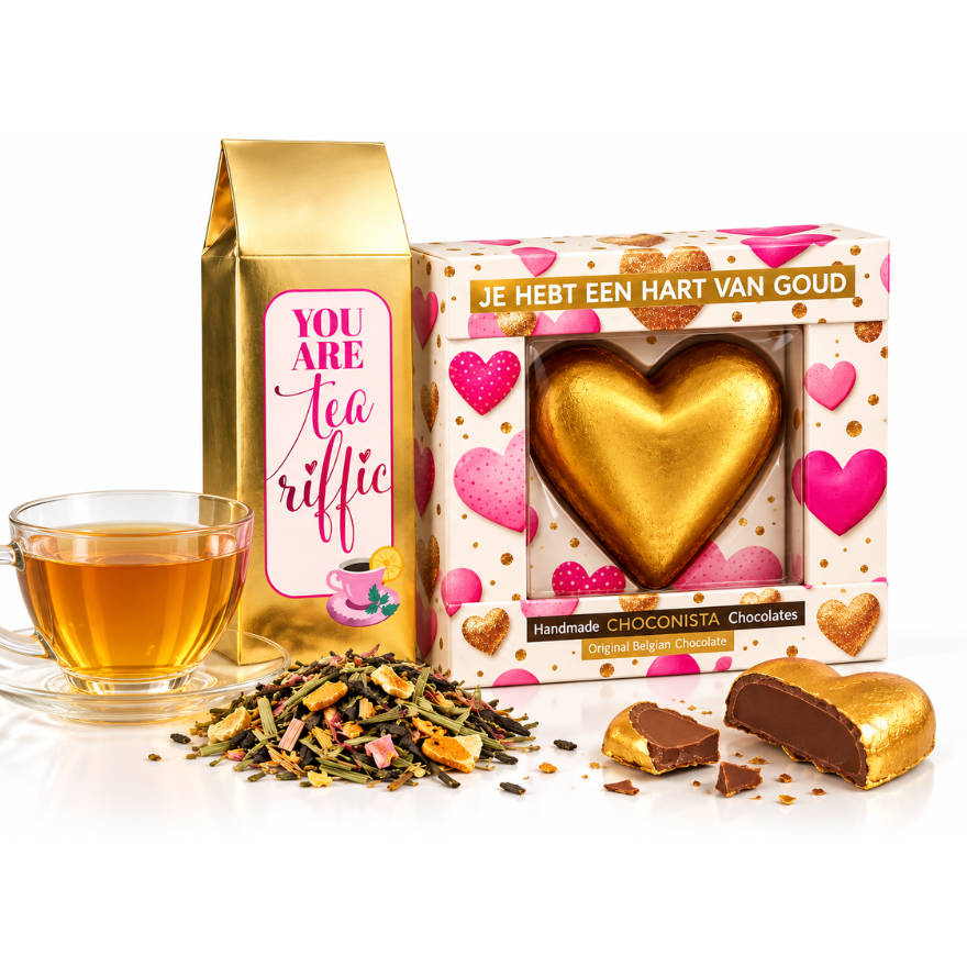 Chocolade Hart van Goud & Thee You are Tearific