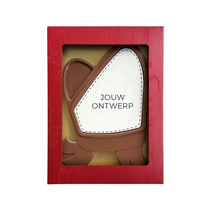 Chocolade figuur met eigen ontwerp