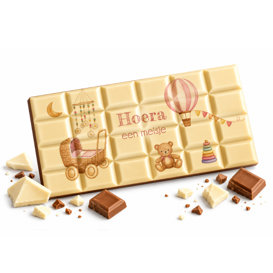 Chocoladereep Hoera een meisje