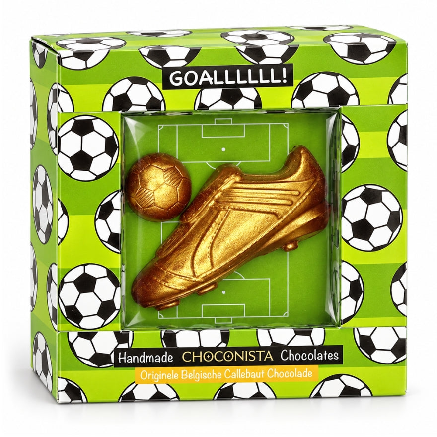 Chocolade Voetbalschoen met Voetbal
