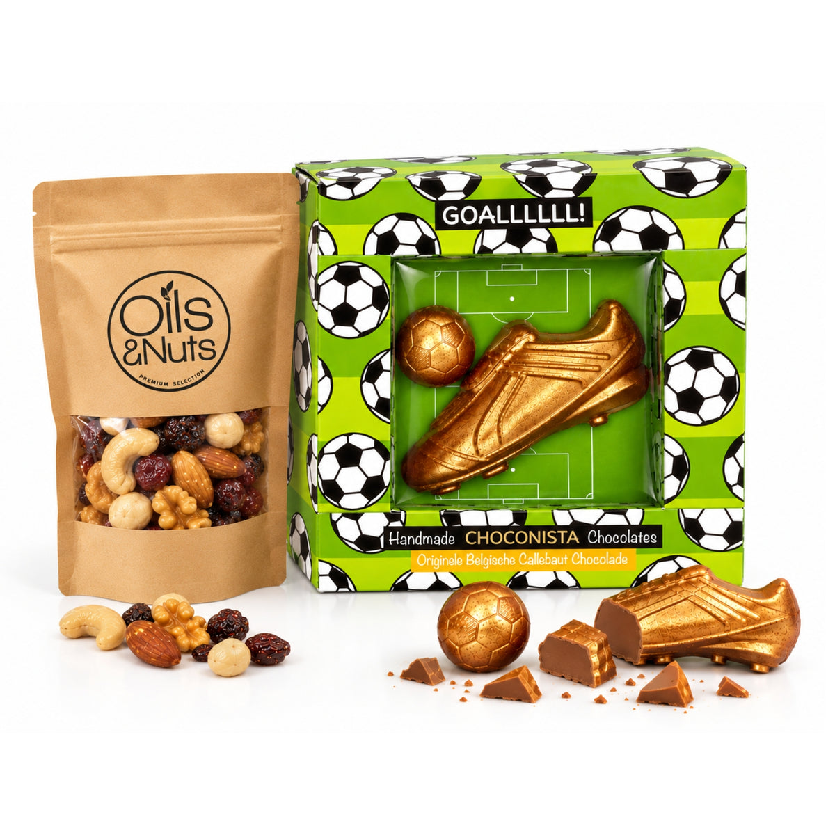 Chocolade Voetbalschoen met Voetbal