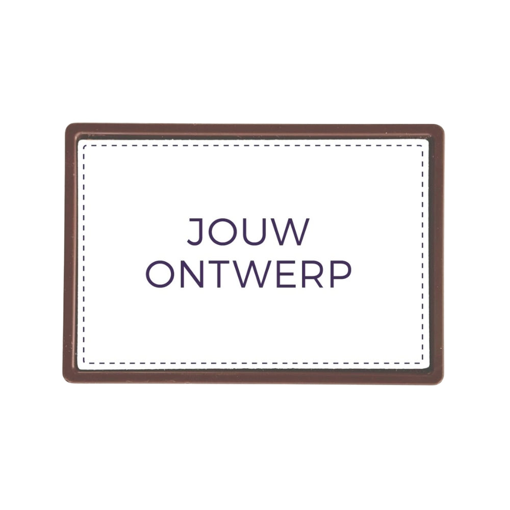 Chocolade wenskaart - vanaf 25st.