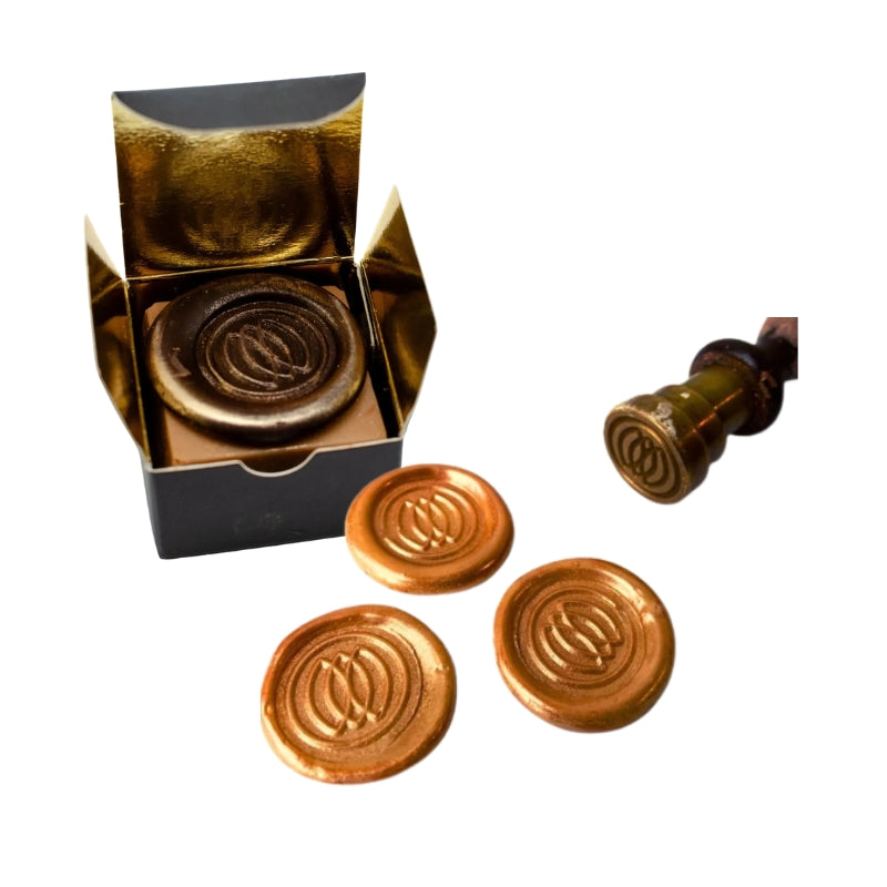 Chocoladezegel met logo Coco & Sebas