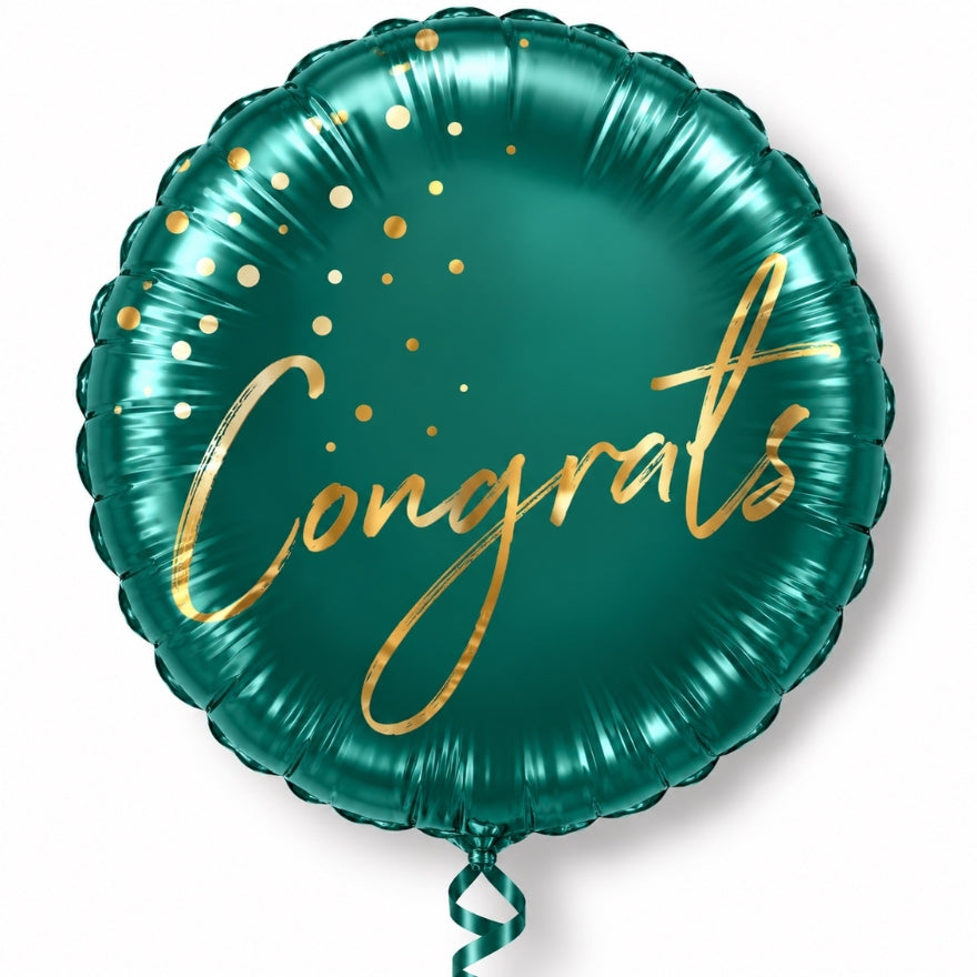 Congrats’ Heliumballon – Groen & Goud
