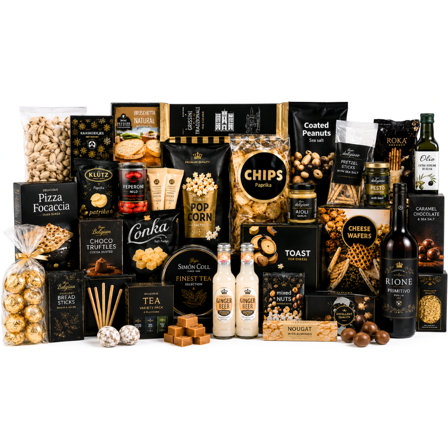 Feestelijk Goud XXL Kerstpakket – Luxe Kerstgeschenk