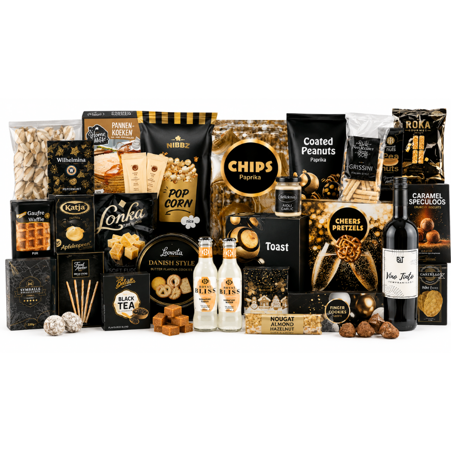 Feestelijk Goud XL Kerstpakket – Luxe Kerstgeschenk