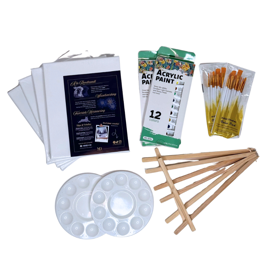Paint & Date Box – Creatief datenight pakket voor koppels | Schilder date night cadeau
