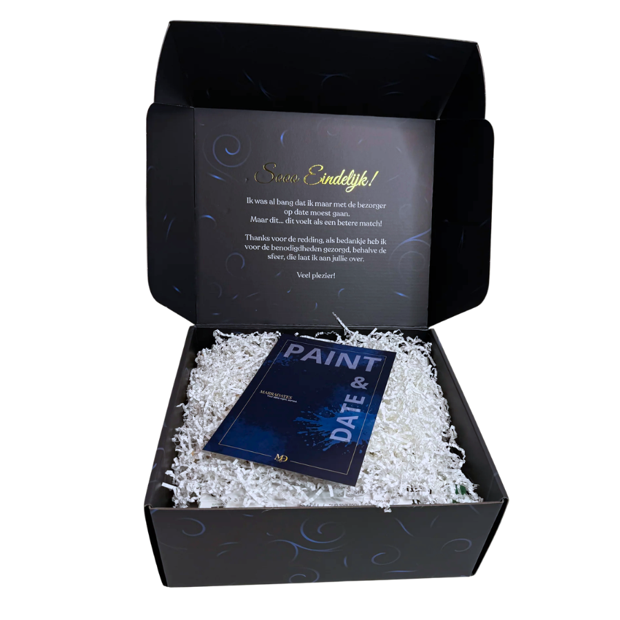 Paint & Date Box – Creatief datenight pakket voor koppels | Schilder date night cadeau