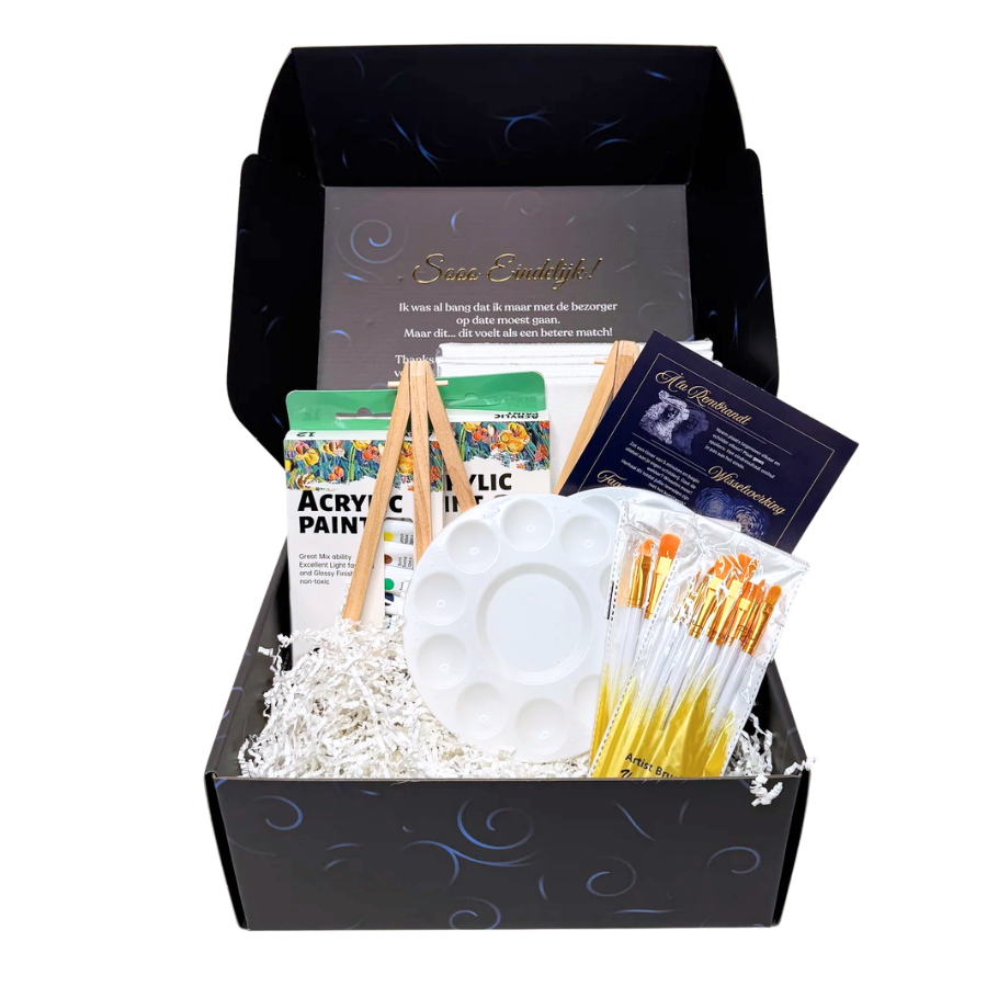 Paint & Date Box – Creatief datenight pakket voor koppels | Schilder date night cadeau