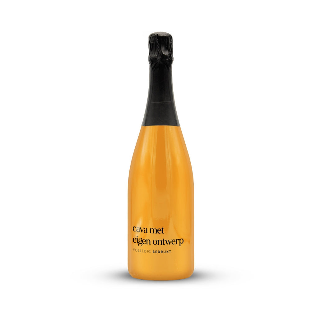 Fles Cava met eigen ontwerp