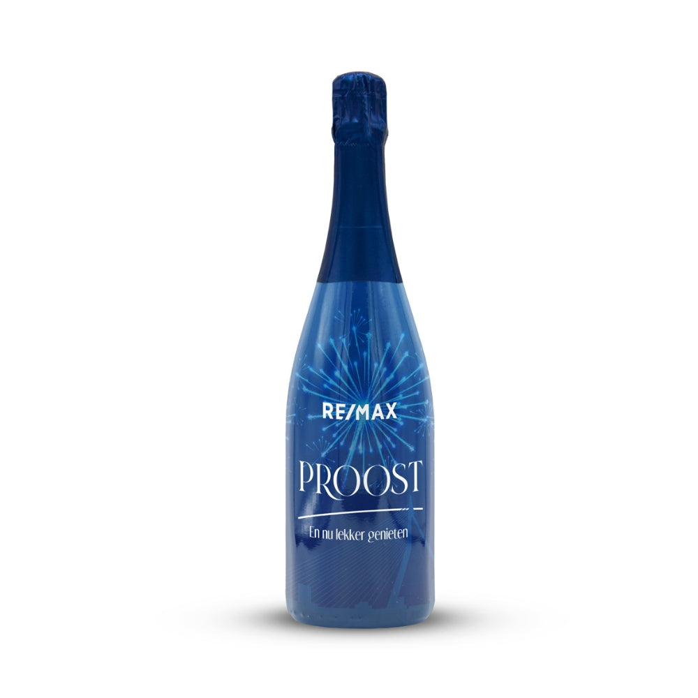 Fles Cava met eigen ontwerp