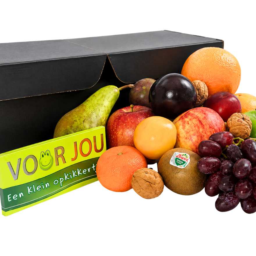 Fruitmand ” klein Opkikkertje voor jou”