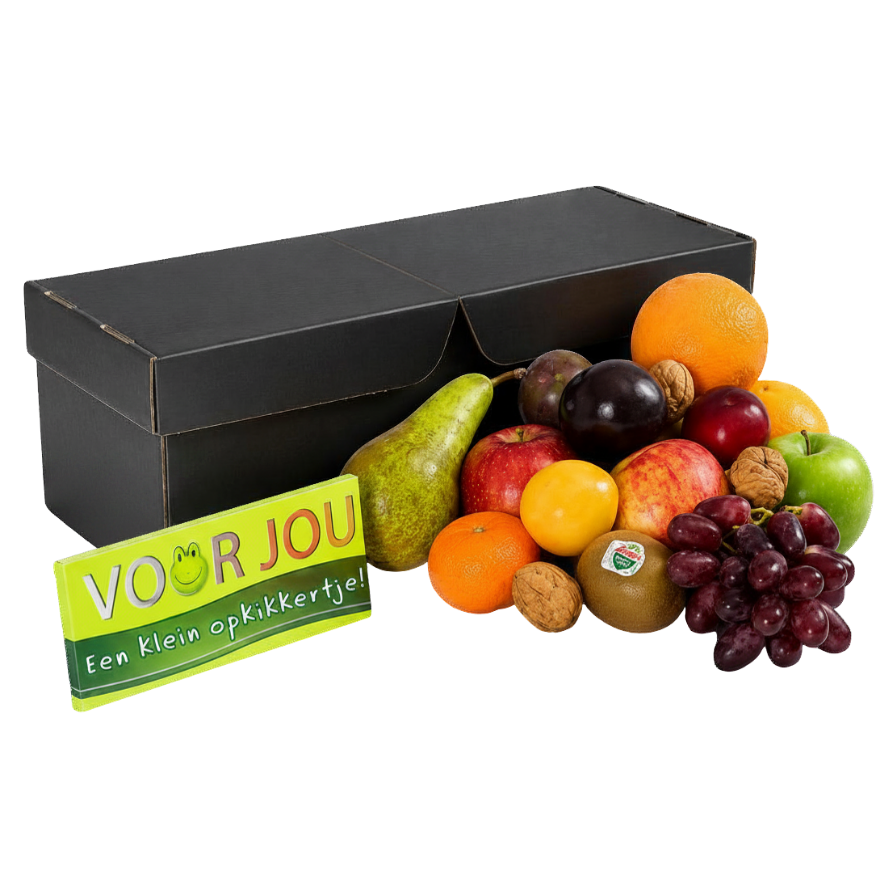 Fruitmand ” klein Opkikkertje voor jou”