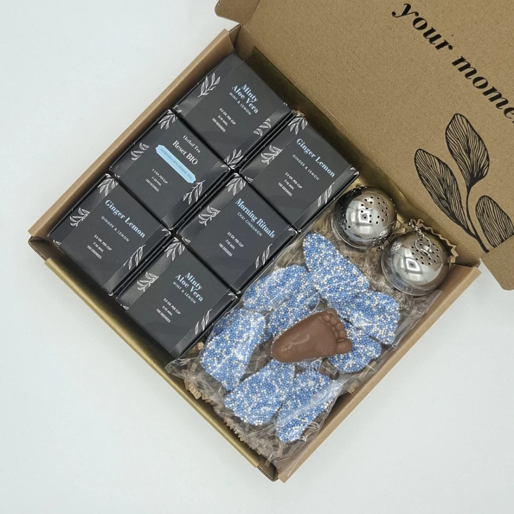 Geboorte cadeau jongen - Thee & Chocolade cadeau