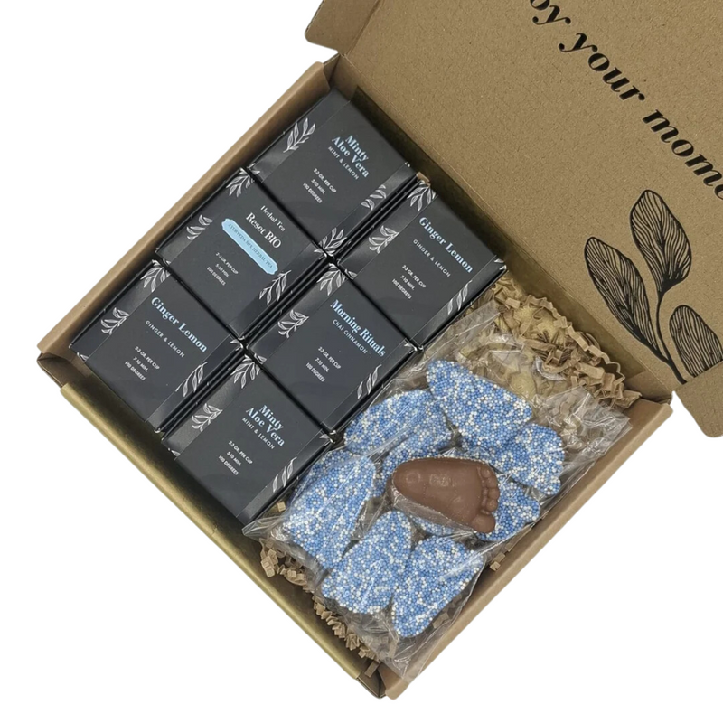 Geboorte cadeau jongen - Thee & Chocolade cadeau