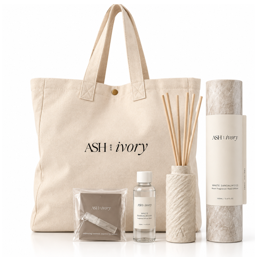 Giftbag White Sandalwood – Luxe geurstokjes & navulling