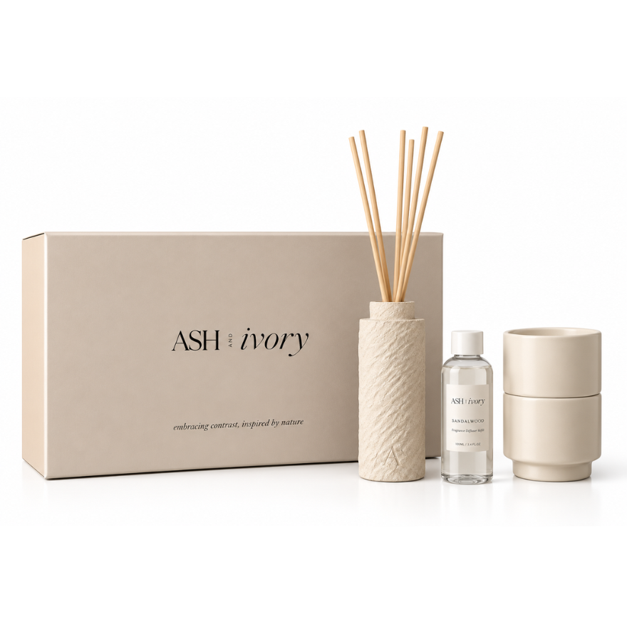 Giftset Cozy Moment – Luxe geurstokjes & navulling | 2 geuren